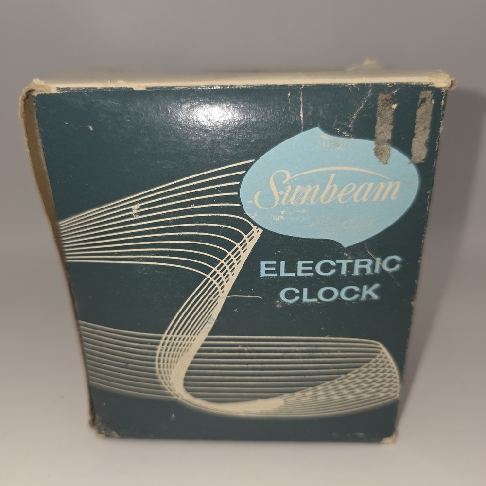 Vintage 1967 Sunbeam Alarm Clock B001 Electric 80-11 Box, Pkg, Warranty